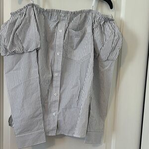 Striped Off-Shoulder Blouse